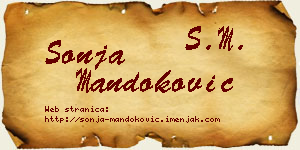 Sonja Mandoković vizit kartica